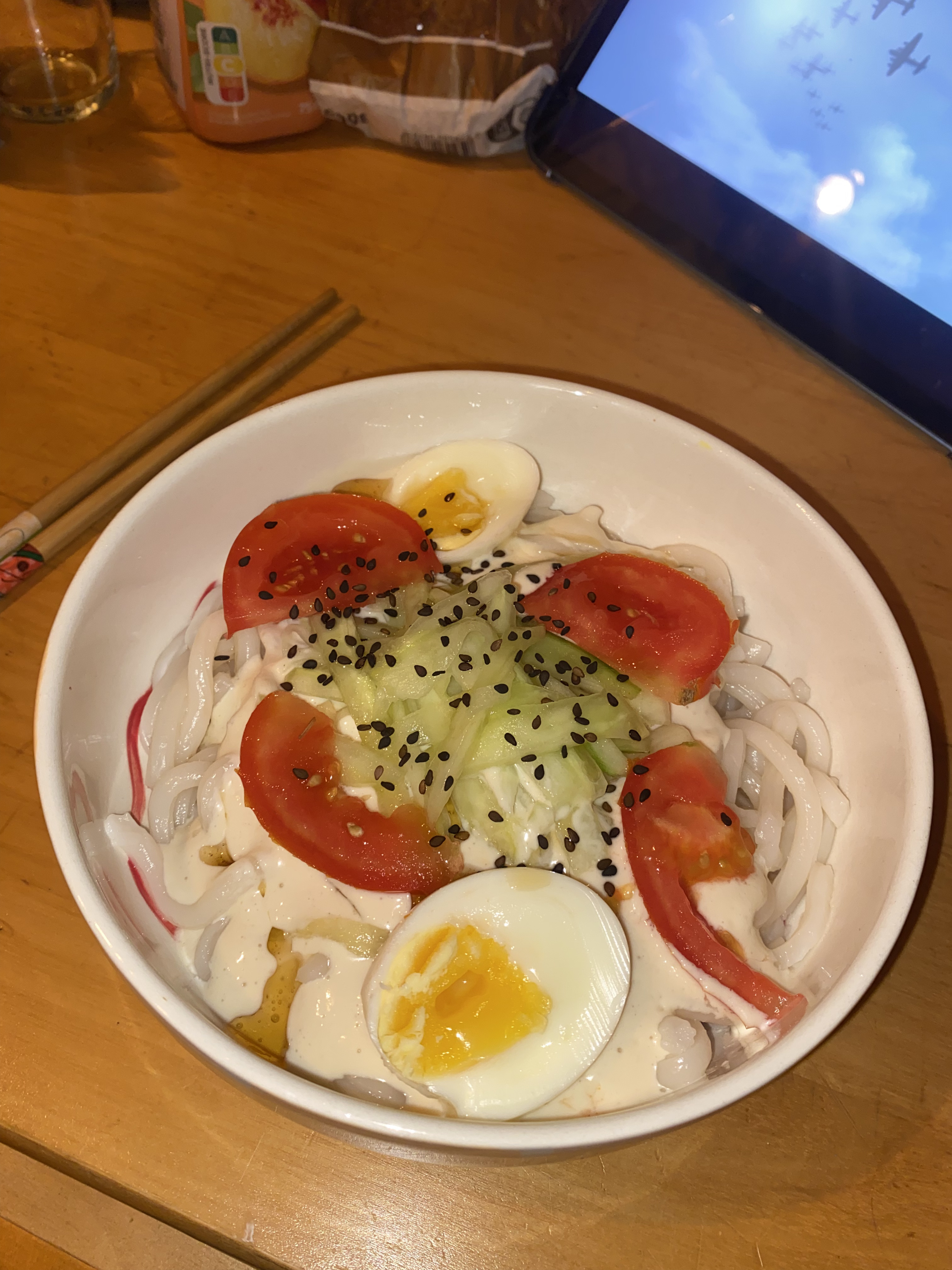 Cold Korean Noodles with Silken Tofu (Kongusksu)