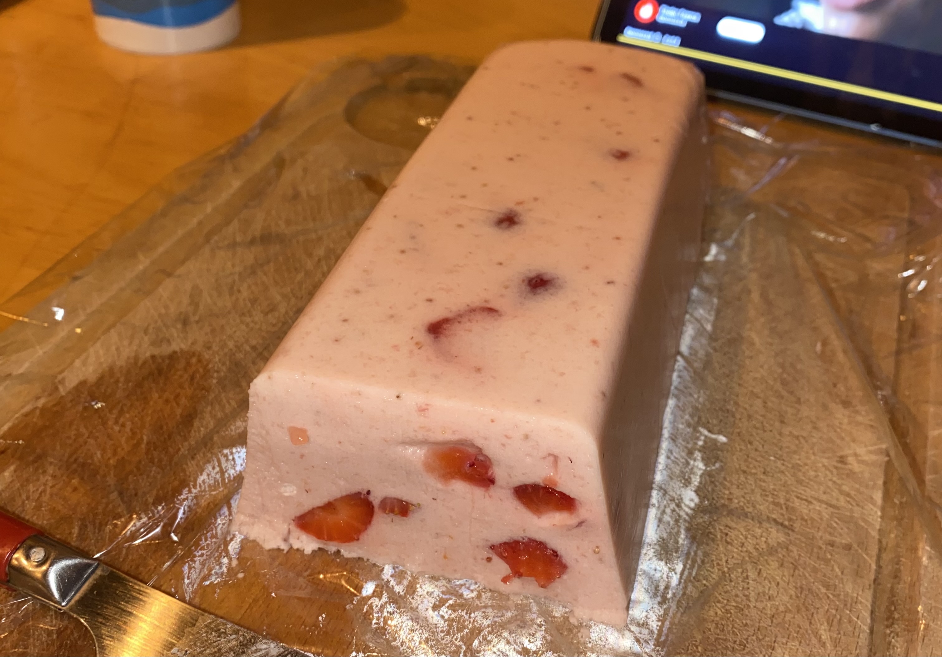 Bavarois crémeux aux fraises