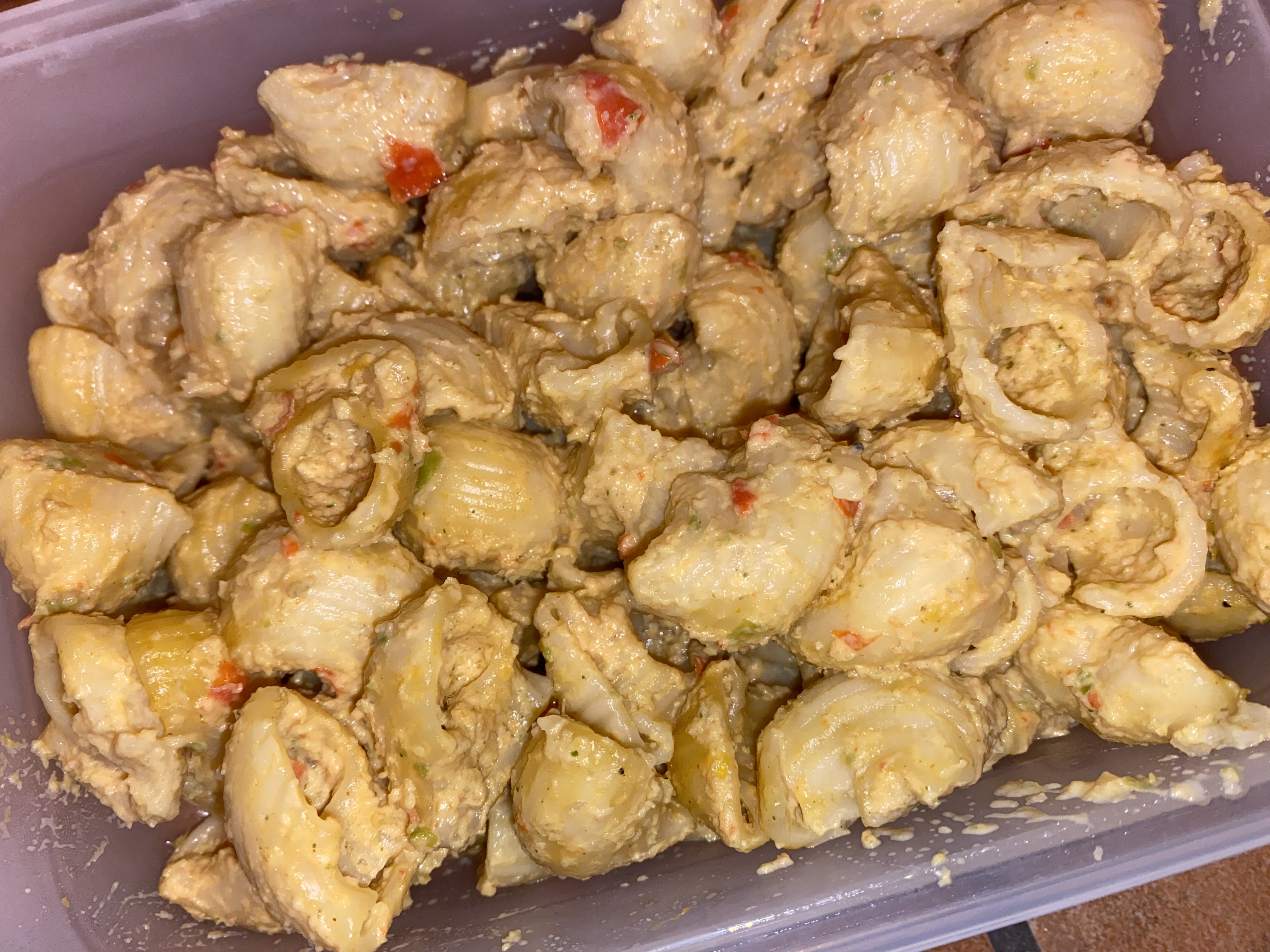 Pates sauce poivrons tofu soyeux